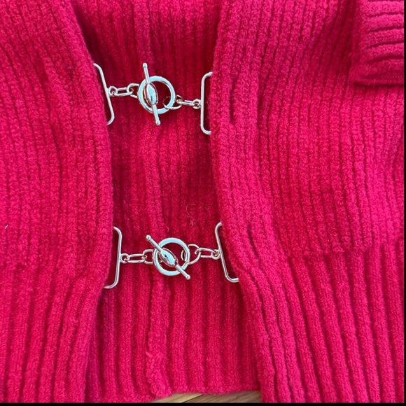 By Anthropologie Rhea Hardware Crop Cardigan Sweater  Size S - Picture 6 of 7